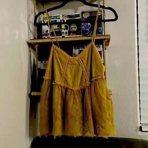 Lace spaghetti strap top